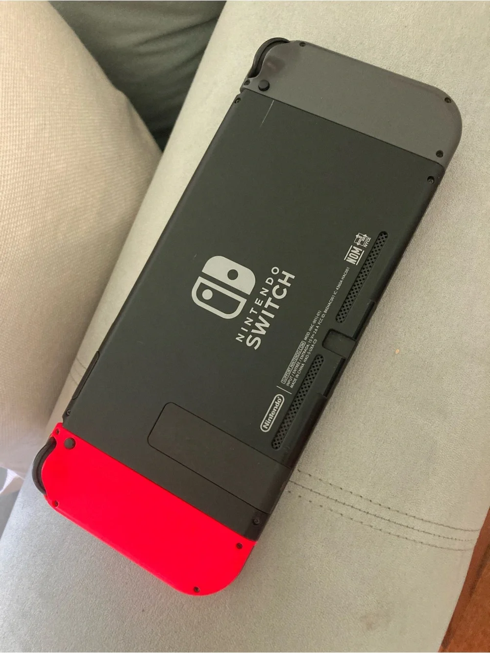 Portable Handheld Gaming Console in Black and Red
